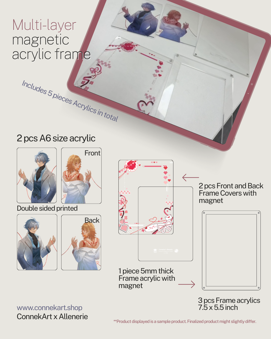 [PRE-ORDER] Phainon & Mydei Valentine Acrylic Frame